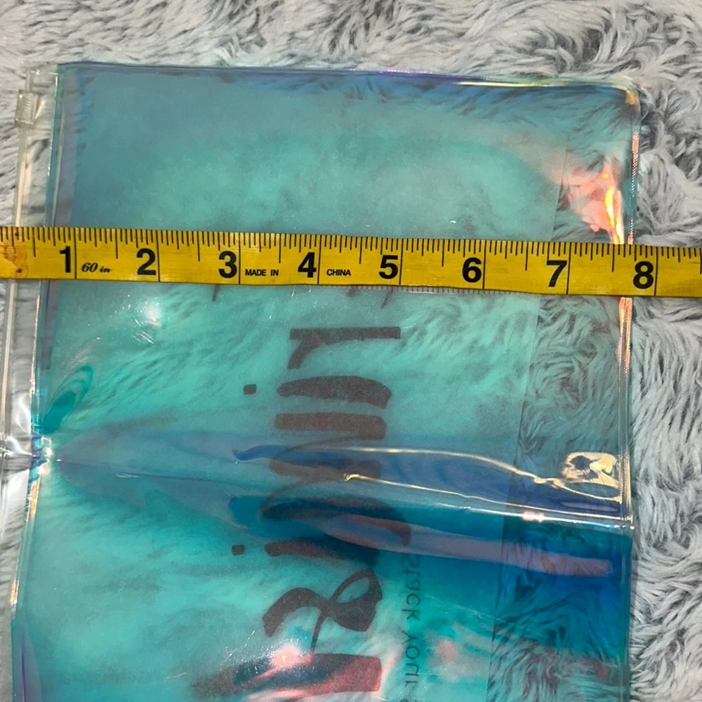 Erimish Iridescent Pouch with Pink‎ and Blue Hues Jewelry Accessory Zippered Bag